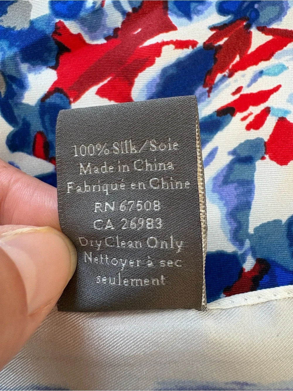 100% silk scarf